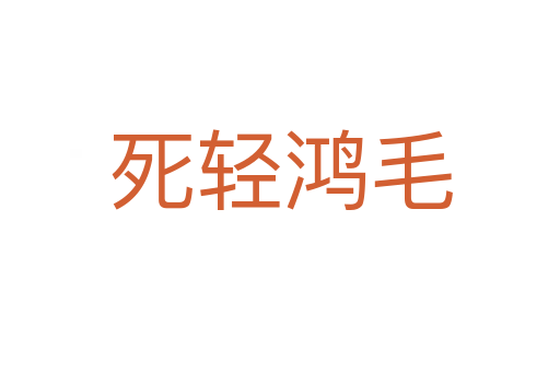    轻鸿毛